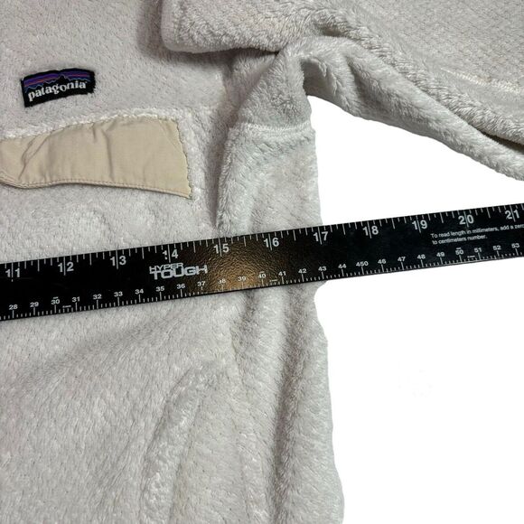 Women's Patagonia Re-Tool Snap T Fleece‎ Pullover Jacket White Cream Small - Picture 3 of 5